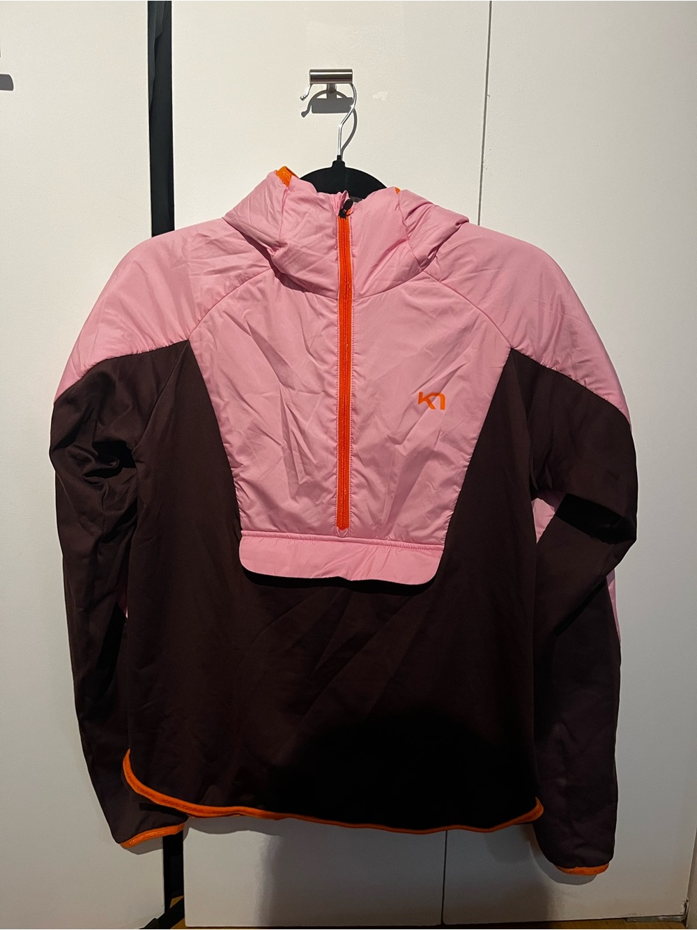 Kari Traa Pink, Brown & Orange Hooded Pullover